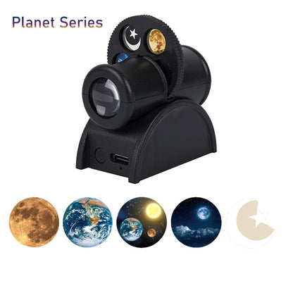 Galaxy Planet Projector – USB LED Space Lamp | 5 Planets Light