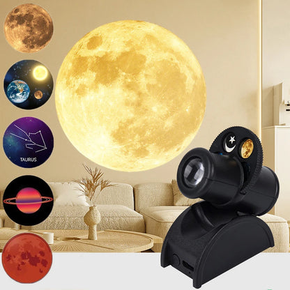 Galaxy Planet Projector – USB LED Space Lamp | 5 Planets Light